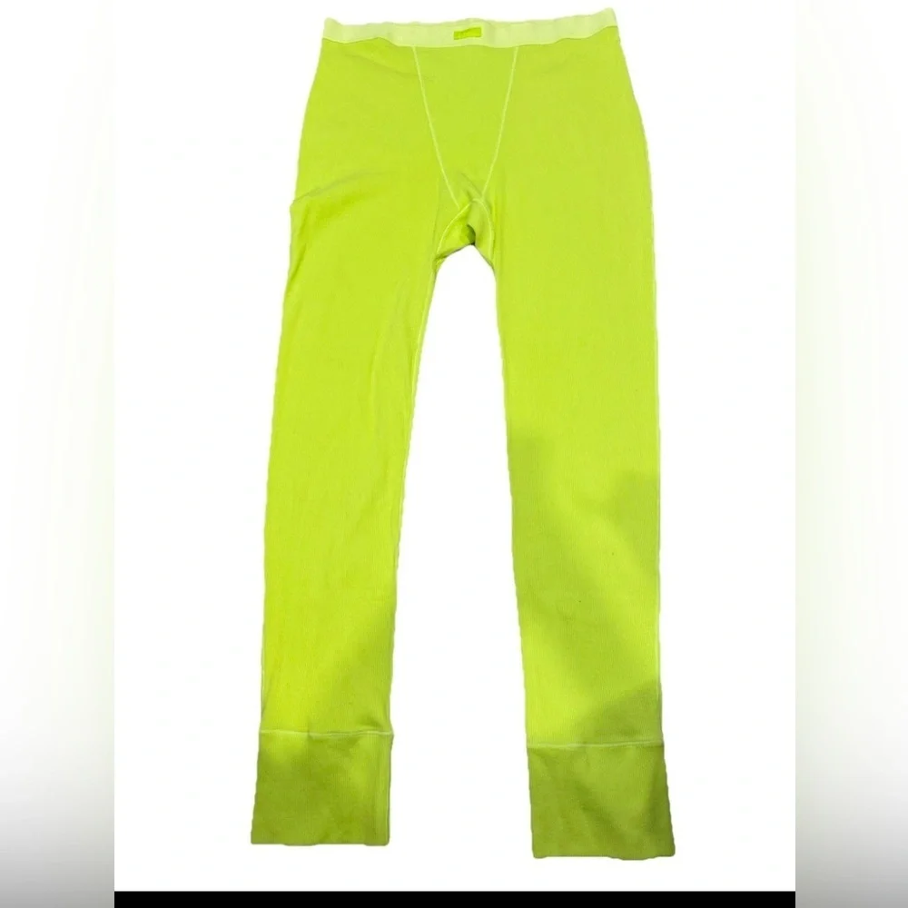 Skims Cotton Rib Leggings Lime Green Limited Edition 2x NWT